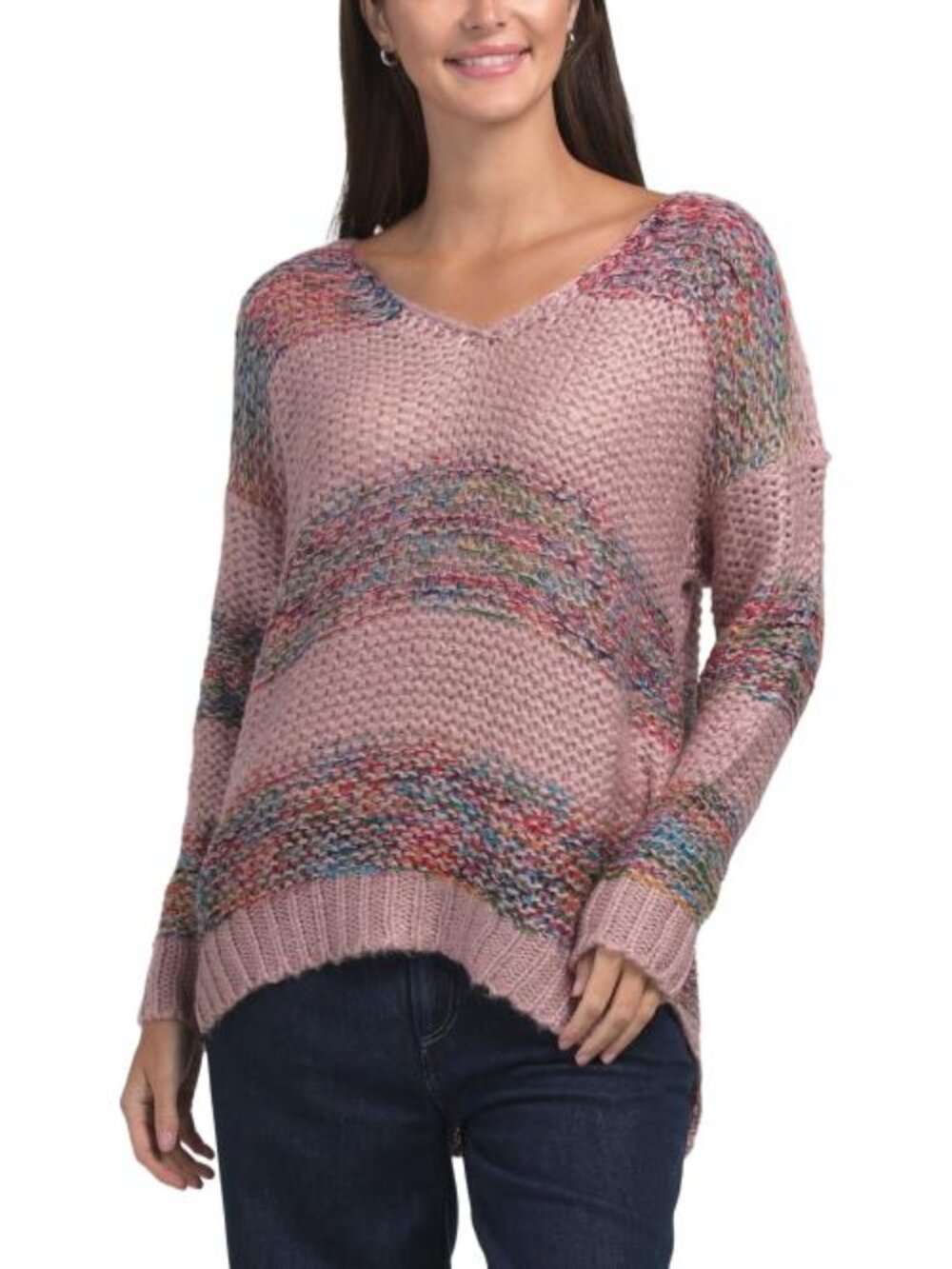 LOVE STITCH Striped Sweater